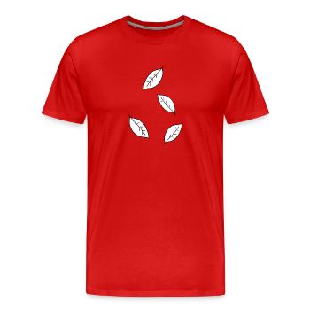 vier Blätter blatt symbol - Männer Premium Bio T-Shirt - Rot - Vorne - Damien (186cm)