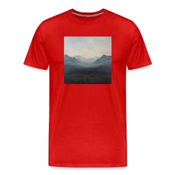 Poster Canvas Mountain 19 - Men's Premium Organic T-Shirt - red - Front - Damien (186cm)