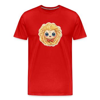 FILLE SPAGHETTI - T-shirt bio Premium Homme - rouge - Devant - Damien (186cm)