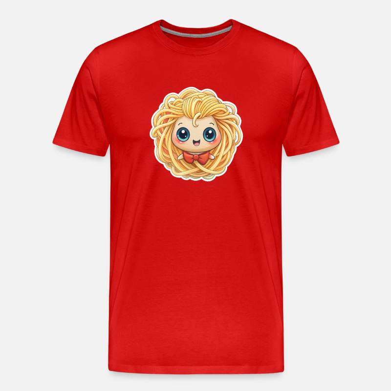 SPAGHETTI-MÄDCHEN - Männer Premium Bio T-Shirt - Rot