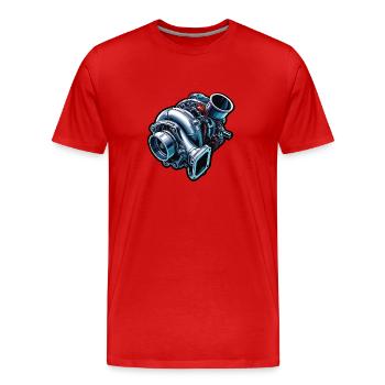 Automechaniker Tuner Turbolader - Männer Premium Bio T-Shirt - Rot - Vorne - Damien (186cm)