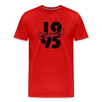 1995 Vintage - Men's Premium Organic T-Shirt - red - Front - Damien (186cm)