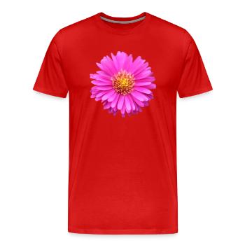 fleur rose fleur rose aster d’été - T-shirt bio Premium Homme - rouge - Devant - Damien (186cm)