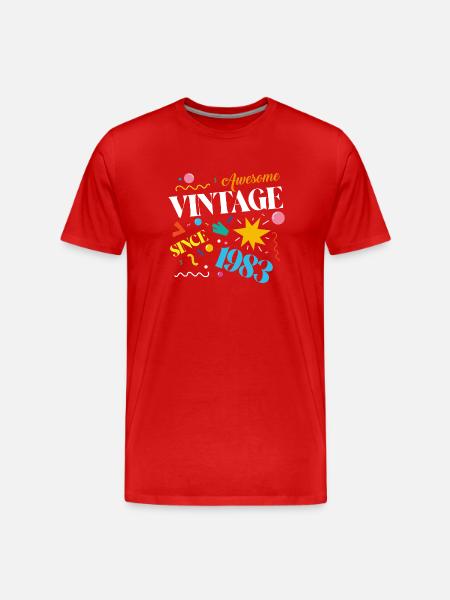 Millésime 1983 - T-shirt bio Premium Homme - rouge