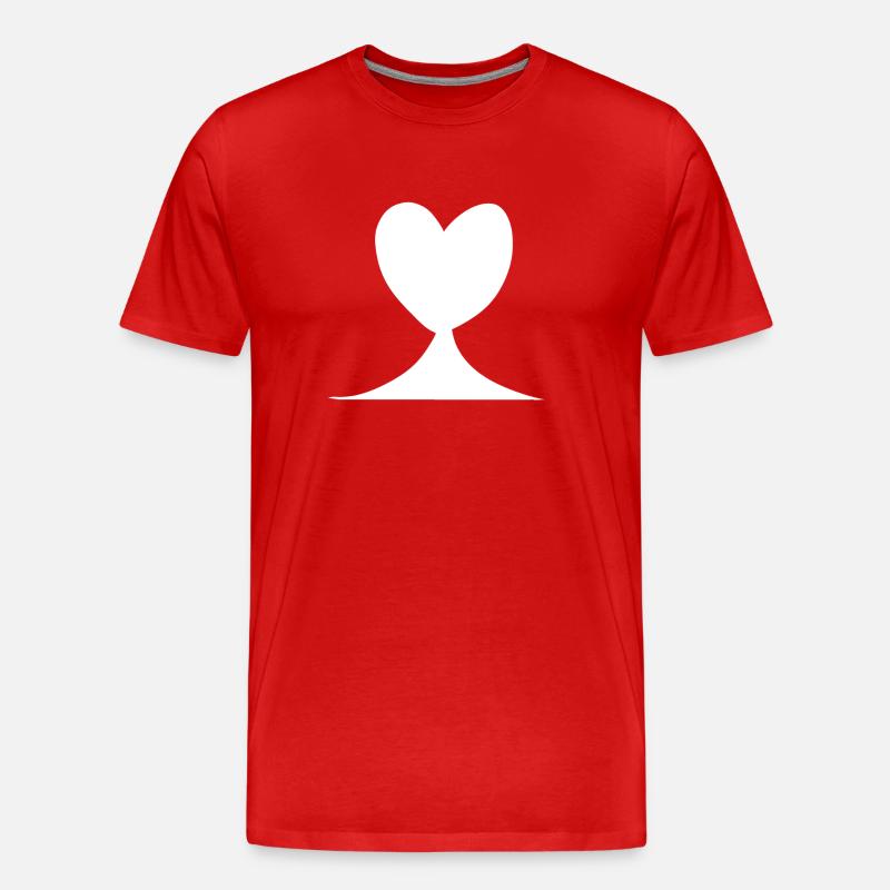 Herz liebe symbol form - Männer Premium Bio T-Shirt - Rot
