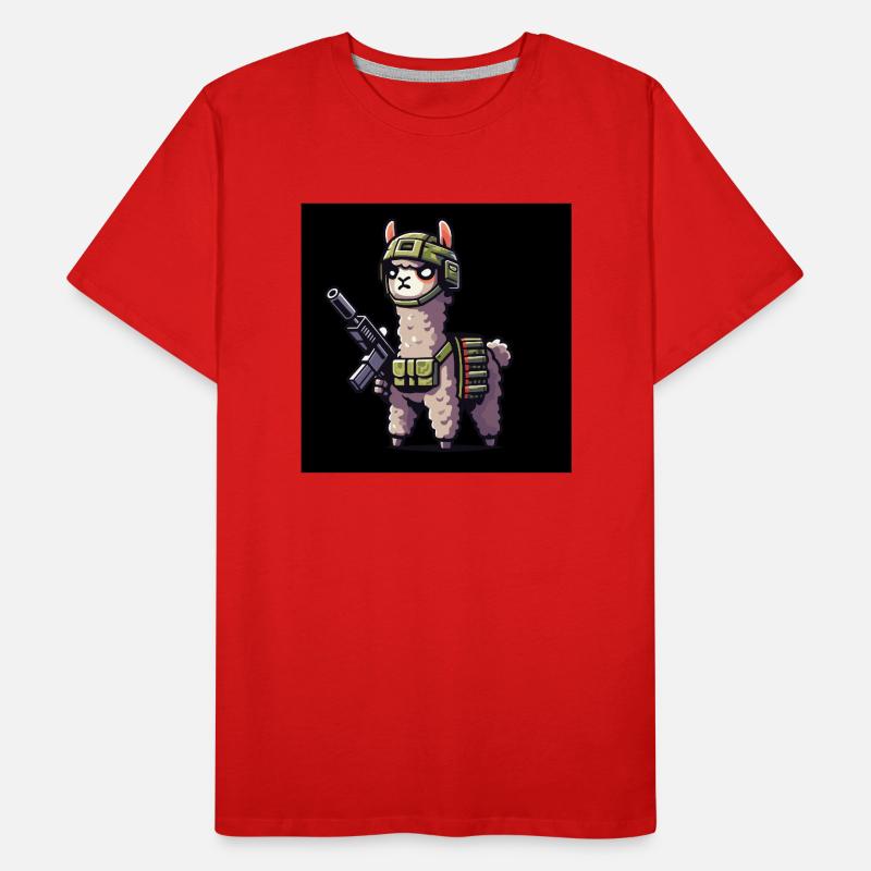 Kampf-Lama Männer Premium Bio T-Shirt
