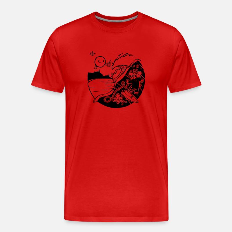 Wipeout Katze - Männer Premium Bio T-Shirt - Rot