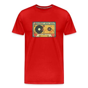 Millésime 1979 - T-shirt bio Premium Homme - rouge - Devant - Damien (186cm)