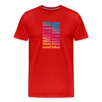 Limited Edition - Männer Premium Bio T-Shirt - Rot - Vorne - Damien (186cm)