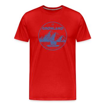 Grönländische Kunst Grönland Dänemark - Männer Premium Bio T-Shirt - Rot - Vorne - Damien (186cm)