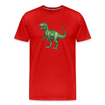 Allosaurus-Dinosaurier - andere Eidechse - Männer Premium Bio T-Shirt - Rot - Vorne - Damien (186cm)