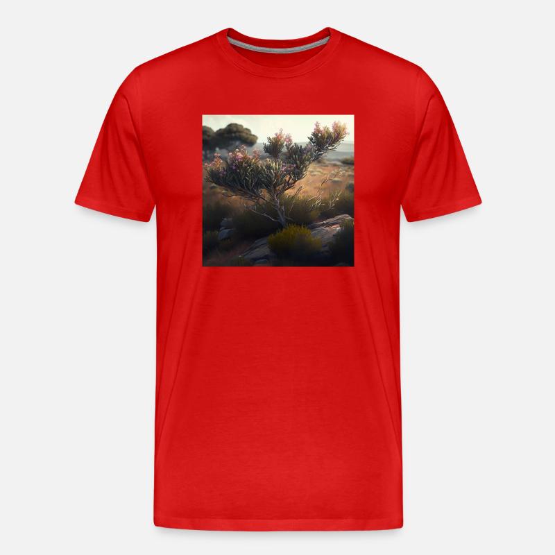 Outback blüht - Männer Premium Bio T-Shirt - Rot