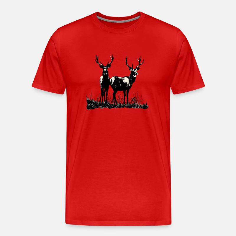 La chasse comme tradition et nécessité - T-shirt bio Premium Homme - rouge