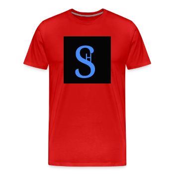 Système Hafs - T-shirt bio Premium Homme - rouge - Devant - Damien (186cm)