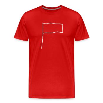 Flag Symbol Shape - Men's Premium Organic T-Shirt - red - Front - Damien (186cm)