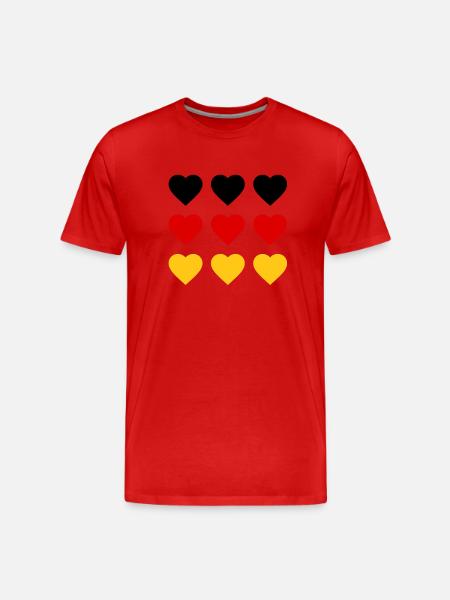 Heart Germany - Men's Premium Organic T-Shirt - red