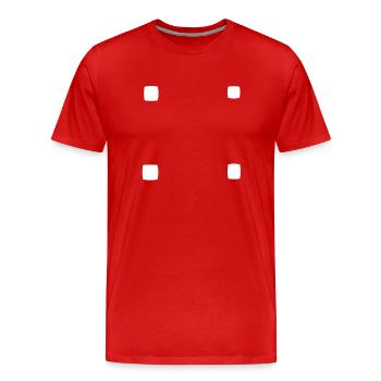 Carré Forme Carrée Icône Quatre - T-shirt bio Premium Homme - rouge - Devant - Damien (186cm)