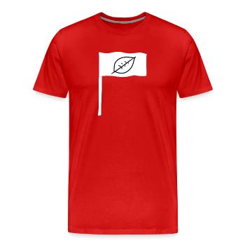 symbol flagge stange blatt natur - Männer Premium Bio T-Shirt - Rot - Vorne - Damien (186cm)