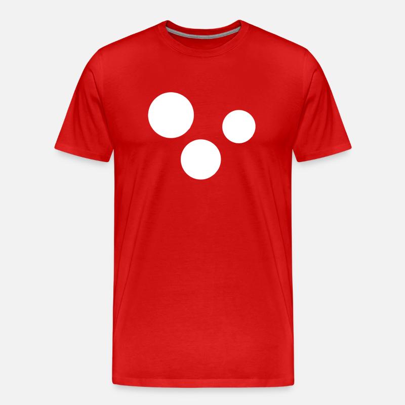 Three Circles Circle - Men's Premium Organic T-Shirt - red