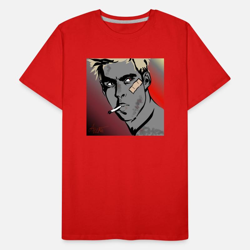 Mann mit Zigarette Männer Premium Bio T-Shirt
