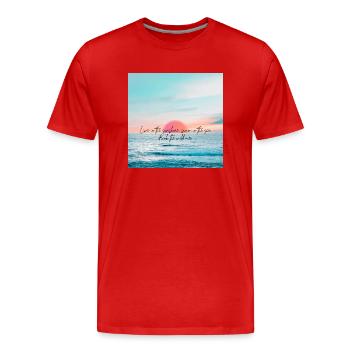 Summer vibes - Männer Premium Bio T-Shirt - Rot - Vorne - Damien (186cm)