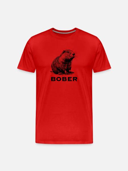 Bober Bäver Gnagare Trend Hit Cool Polska Polen - Organic T-shirt Ekologisk premium-T-shirt herr - röd