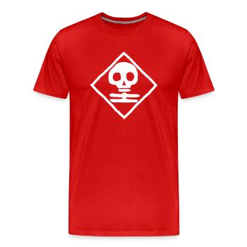 Mort blanche Finlande - T-shirt bio Premium Homme - rouge - Devant - Damien (186cm)