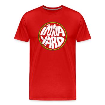 Cour Inna - T-shirt bio Premium Homme - rouge - Devant - Damien (186cm)