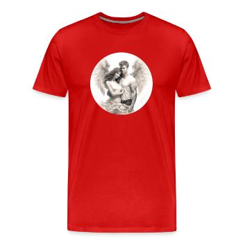 J’ai trouvé mon ange - T-shirt bio Premium Homme - rouge - Devant - Damien (186cm)