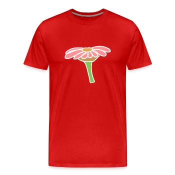 Page d’icône de fleur plante rose - T-shirt bio Premium Homme - rouge - Devant - Damien (186cm)