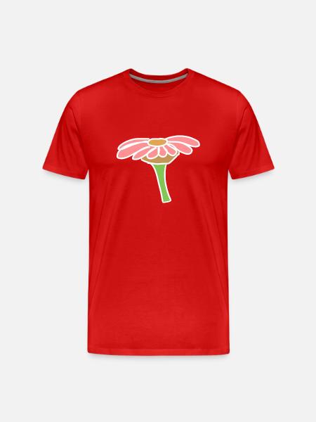 Flower icon page pink plant - Men's Premium Organic T-Shirt - red
