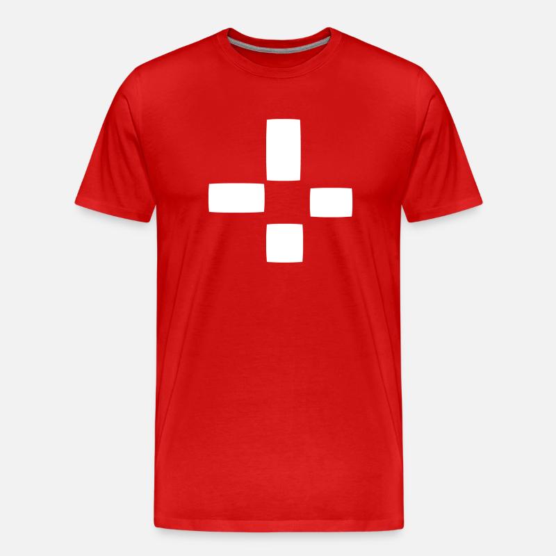 Square Pattern Four Shapes Shape - Men's Premium Organic T-Shirt - red