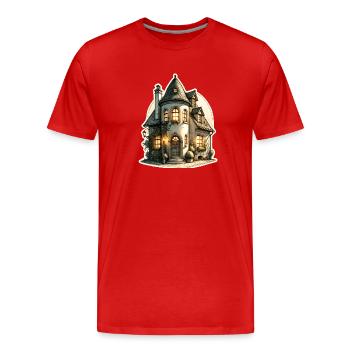 Maison romantique - T-shirt bio Premium Homme - rouge - Devant - Damien (186cm)