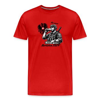 Désarmement des forces armées - T-shirt bio Premium Homme - rouge - Devant - Damien (186cm)