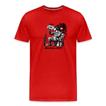 Désarmement des forces armées - T-shirt bio Premium Homme - rouge - Devant - Damien (186cm)