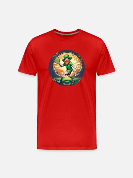 Saint-Patrick Shamrock Tennis - T-shirt bio Premium Homme - rouge