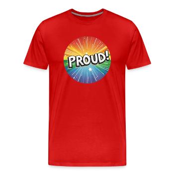 LGBTQ Proud - Men's Premium Organic T-Shirt - red - Front - Damien (186cm)