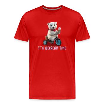Eisbär i like ice in the sunshine 02 - Männer Premium Bio T-Shirt - Rot - Vorne - Damien (186cm)