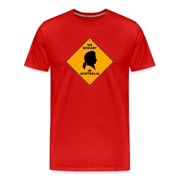 Mozart - Männer Premium Bio T-Shirt - Rot - Vorne - Damien (186cm)