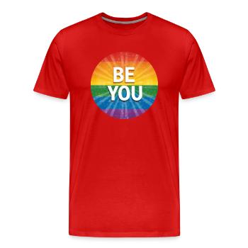 LGBTQ Be You - Männer Premium Bio T-Shirt - Rot - Vorne - Damien (186cm)