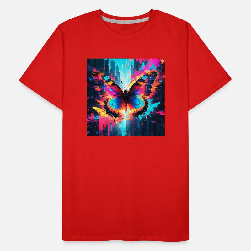 Papillon monarque néon T-shirt bio Premium Homme