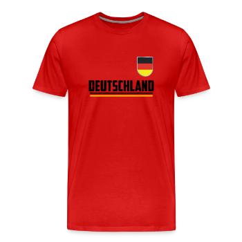 Allemagne Football Allemagne - T-shirt bio Premium Homme - rouge - Devant - Damien (186cm)