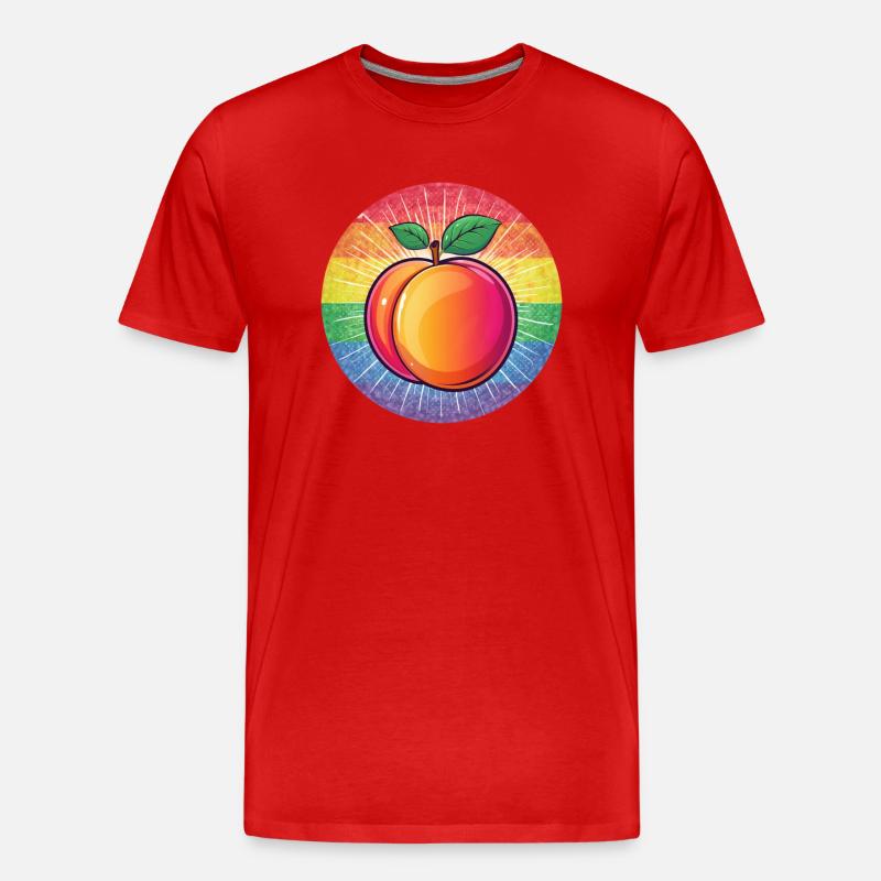 LGBTQ Pfirsich - Männer Premium Bio T-Shirt - Rot
