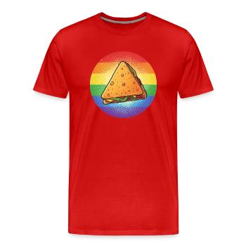 LGBTQ Nacho - Männer Premium Bio T-Shirt - Rot - Vorne - Damien (186cm)