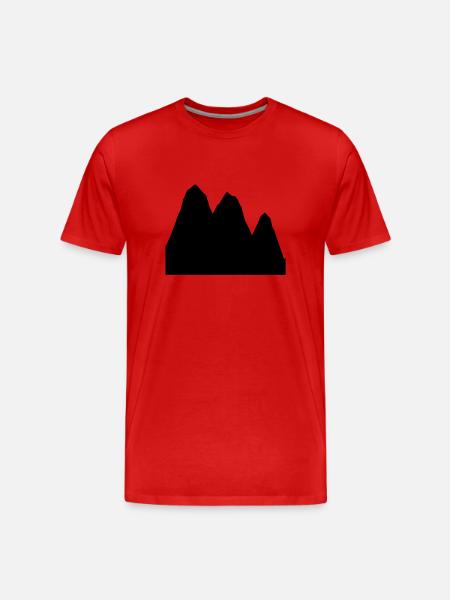 Mountains Hikers Hike Hiking Hiking - Men's Premium Organic T-Shirt - red