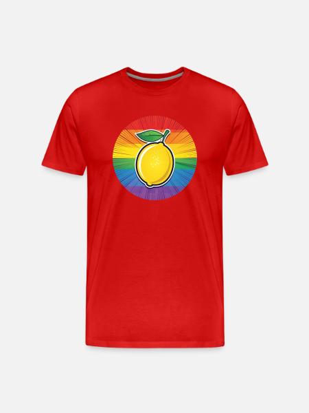 LGBTQ Lemon Lime - Men's Premium Organic T-Shirt - red