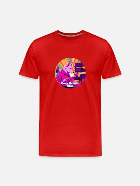 Cosy Brunch Club - Men's Premium Organic T-Shirt - red