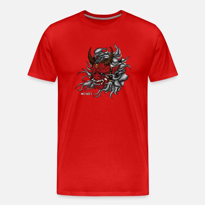 Oni - Männer Premium Bio T-Shirt - Rot