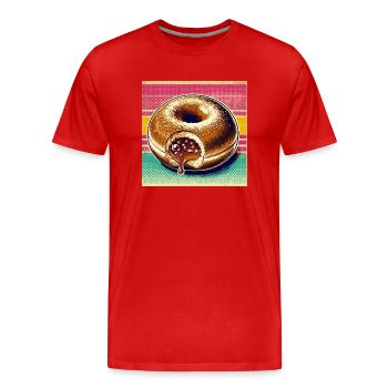 Berlinois des années 1980 - T-shirt bio Premium Homme - rouge - Devant - Damien (186cm)