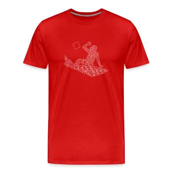 Surfer Maze (weiße Version) - Männer Premium Bio T-Shirt - Rot - Vorne - Damien (186cm)